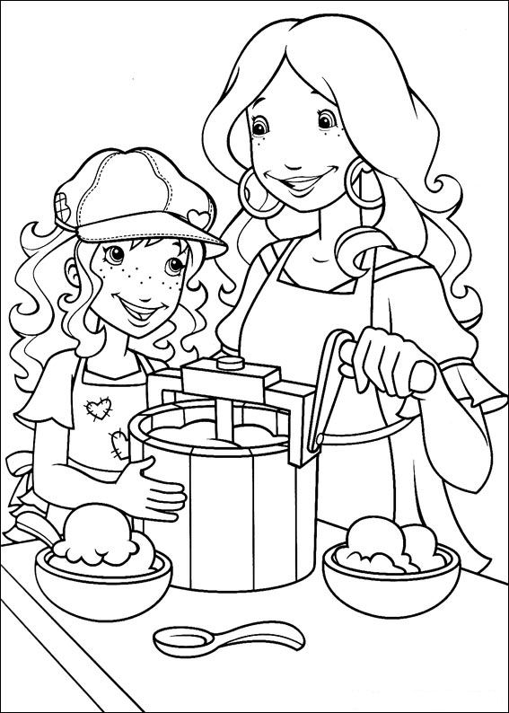 Plansa de colorat cu Holly Hobbie 31 25